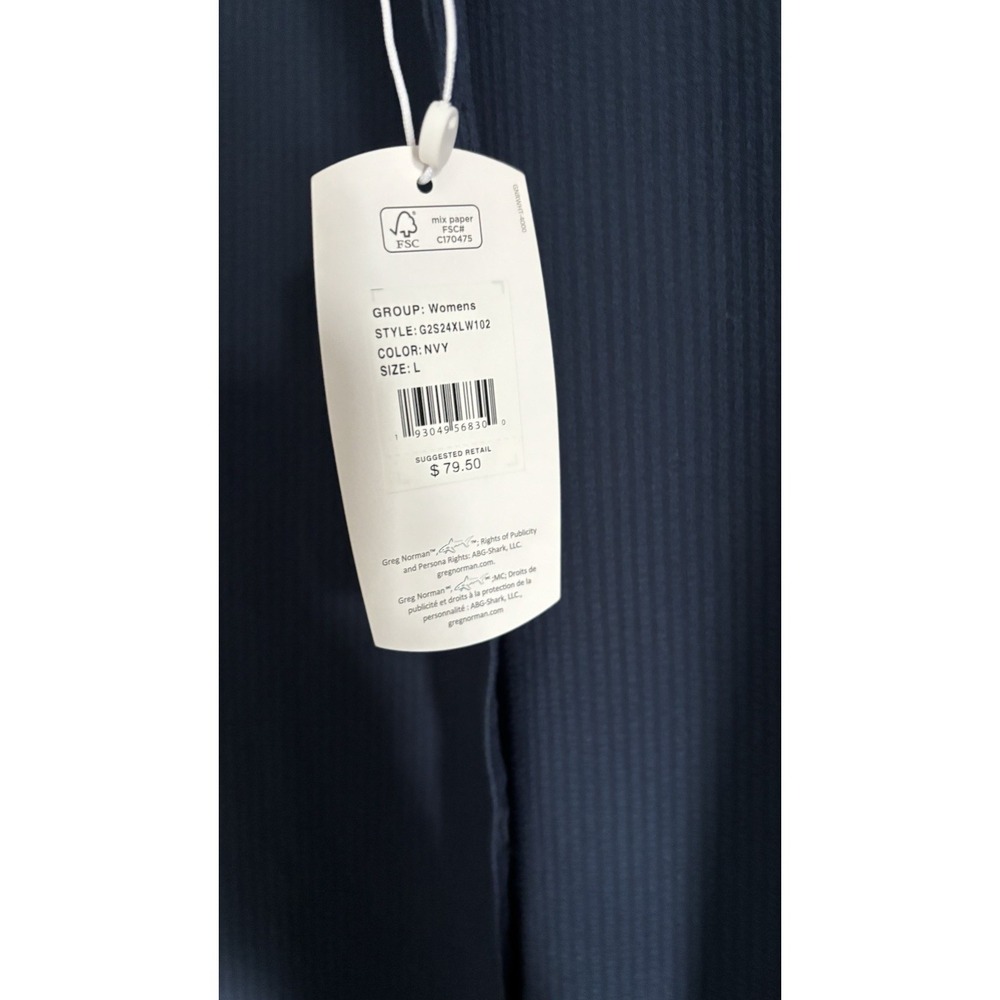 Greg Norman wms Lightweight shirt golfing Blouse, wt $79 Lg Golf Course Women - Picture 3 of 3